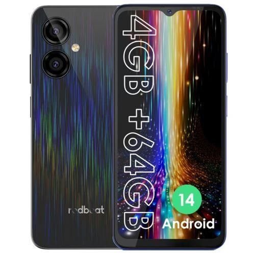 redbeat D5 Smartphone 6.52inch IPS HD 4GB + 64GB ROM-Black