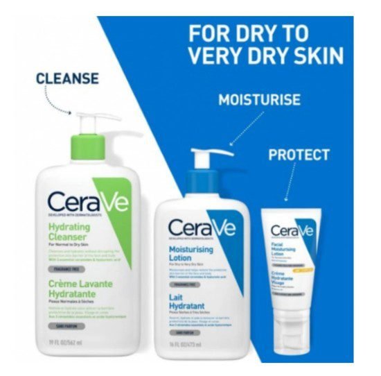 Cerave Moisturising Lotion For Dry To Very Dry Skin 236ml With Hyaluronic Acid And 3 Essential Ceramides